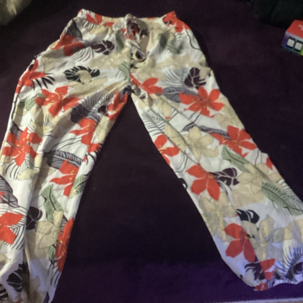 Floral Straight Leg Women's Pants